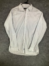 EUC Holland & Sherry Bespoke White Custom Cotton Dress Shirt USA Made XL
