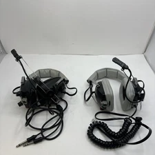 Vintage Audio Com Pilot / Co-Pilot Voice Activated Intercom Headphones Headsets