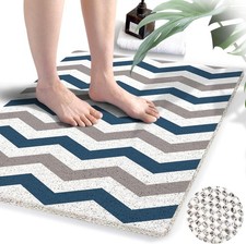 Non-Slip PVC Loofah Shower Mats - Quick Dry Bathroom Mats, No Suction Cups