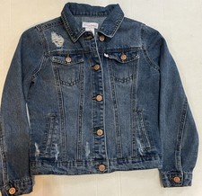 Tommy Bahamas Distressed Girls Jean Jacket Size 10