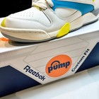 *NEW IN BOX*  Reebok Court Victory Pump Michael Chang US 10  Blue Neon Yellow — photo 7