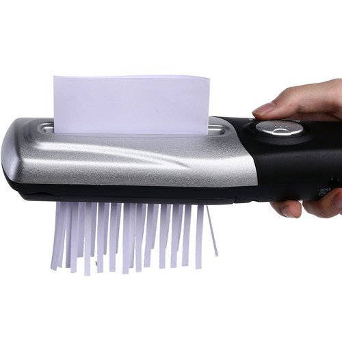 Handheld Mini Portable USB Auto Paper Shredder Document Cutter Strip Cutting ...