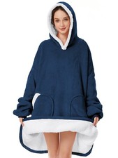 Wearable Blanket Hoodies for Women Men Sherpa Oversized Giant Thick Cozy Flee...