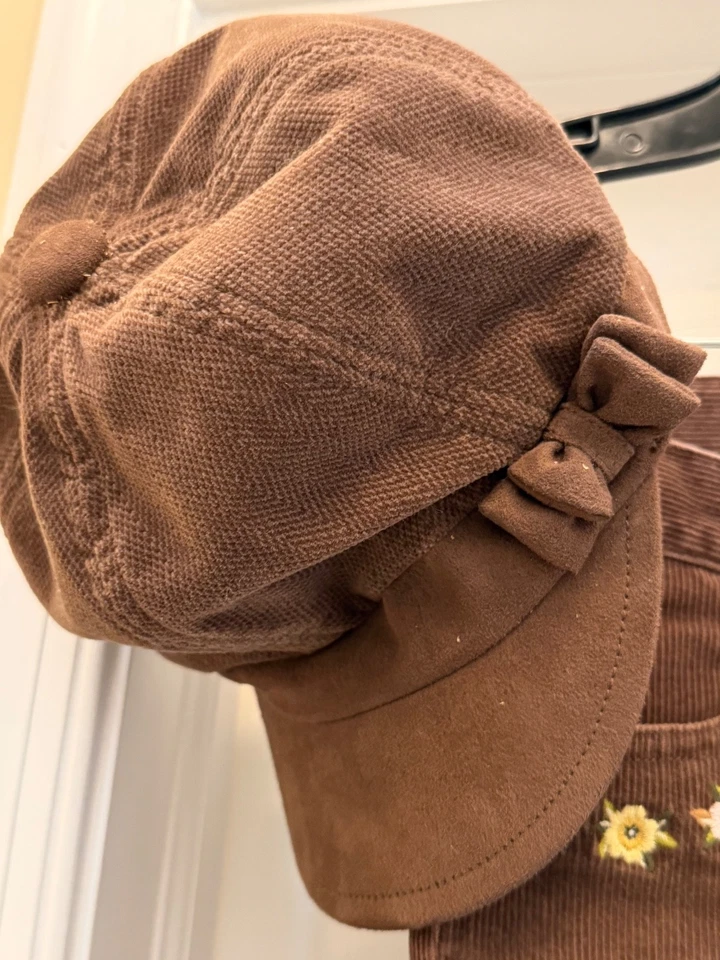 Gymboree Brown Corduroys Shirt Best in Show Vest green quilted 6 7 Hat - Image 3 of 4