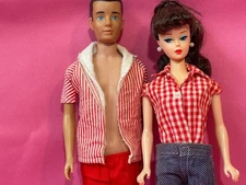 Vintage Ken Brunette 750 Brunette Ponytail Barbie 1993 Repro Picnic Set Top #967