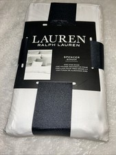 Lauren Ralph Lauren KING Sham Spencer Sateen Border White/Sage 100 Cotton