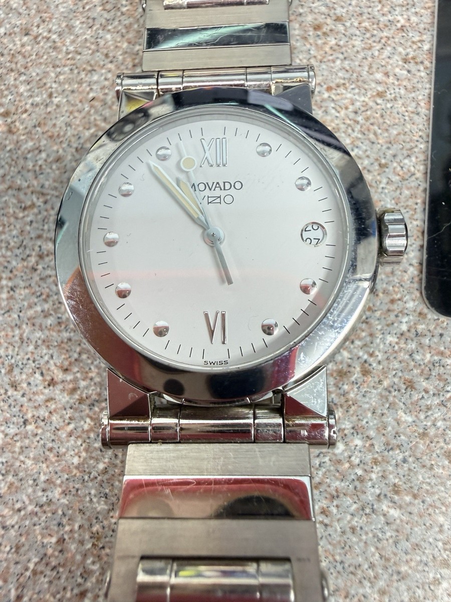 MOVADO Vizio 24MM Quartz S-Steel White Dial Women's Watch 83-65
