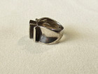 Vintage 925 Sterling Silver & Black Onyx Ring Signed ~ Size 6 — photo 9