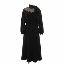 【Dresses】VALENTINO Flare Dress Maxi Long Long Sleeve Sheer See-Through