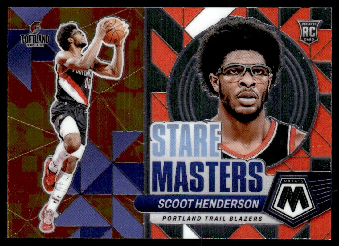 SCOOT HENDERSON 2023-24 PANINI MOSAIC STARE MASTERS RC PORTLAND TRAIL BLAZERS