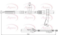 APEC Rear Left Brake Cable for Toyota Avensis VVT-i 1.6 April 2003 to April 2008