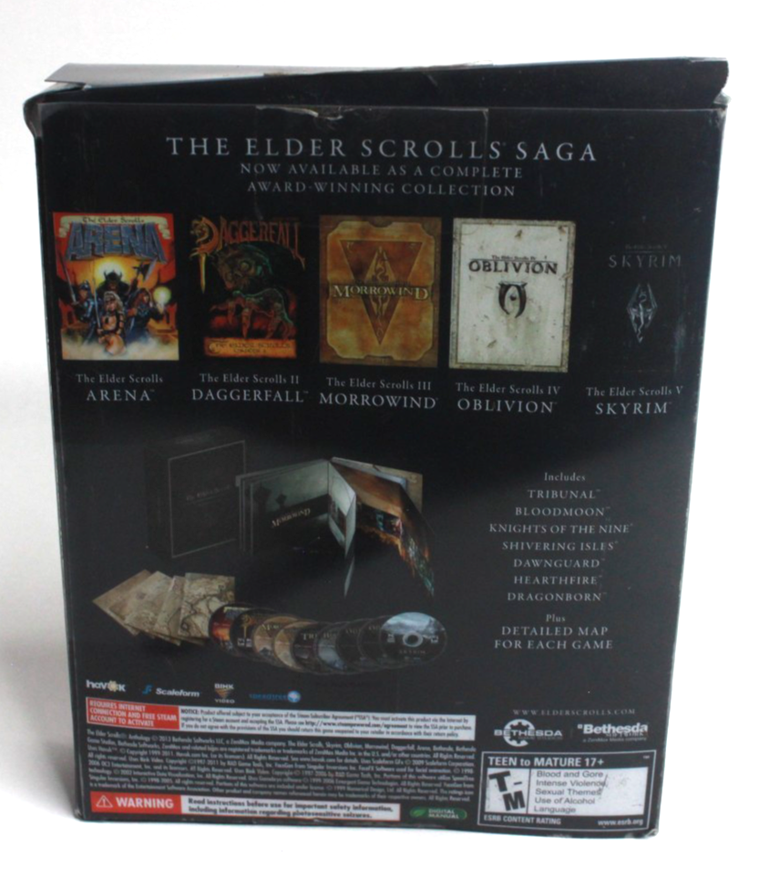 The Elder Scrolls Anthology Collector's 9 Disc Complete Set for PC