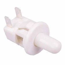 White Off-(On) Momentary Push Button Door Switch 19mm SPST Side Terminals
