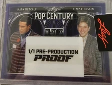 Leaf Pop Century 1/1 CoStars- Mark Metcalf/Tim Matheson - "Animal House"