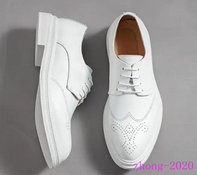 SAOLA Scarpe eleganti uomo stringate punta tonda intagliate Oxford business casual outdoor