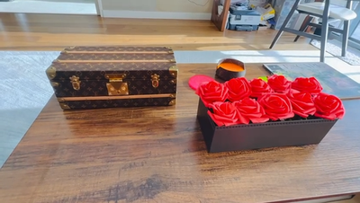 Louis Vuitton Malle Fleur Flower Trunk Monogram Decor Gift New