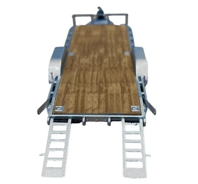 WEISS BROTHERS, Rimorchio per auto MIRSBERGER 2 assi argento, 1/50,  WBR031-2000 - Immagine 3 di 3