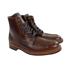 Allen Edmonds Carter Moc-toe Boots Mens 10 D Lug Sole Weatherproof Brown/Tan NEW