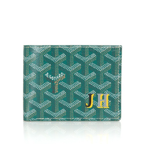 Goyard Victoire Wallet Green Special Marquage Monogram Canvas Leather