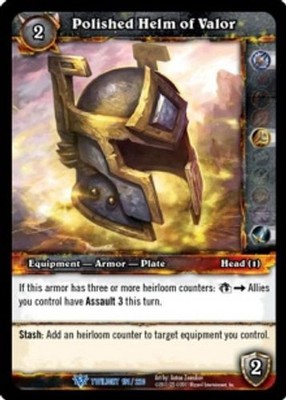 Polished Helm of Valor - Twilight of the Dragons - World of Warcraft TCG
