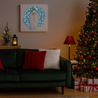 The Snowman Battery Operated LED 30x30cm Canvas Christmas Wall Decoration