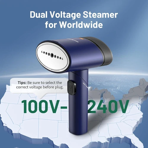 Vaporizador para ropa, ropa de mano y ropa azul arrugas  Foto 2 de 4