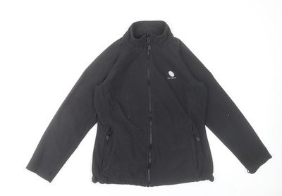 One Earth Damen schwarz Fleece Reißverschluss Jacke Größe 12 Outdoor warm Schicht