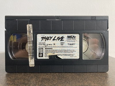 THEY LIVE VHS TAPE 1989 JOHN CARPENTER PIPER MCA HORROR MOVIE OBEY
