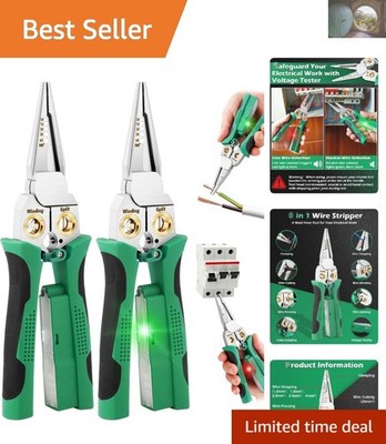 Compact Wire Stripping Tool Set with Voltage Tester - Ideal for DIY Projects