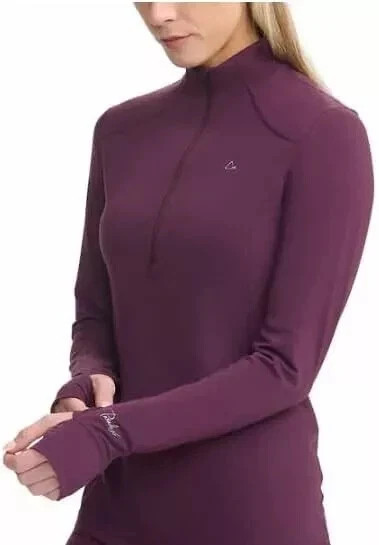 Paradox Women's Merino Blend Performance Base Layer Top, Purple, Size XL