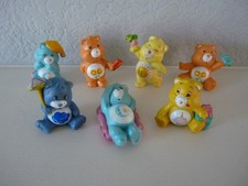 Vtg 1980's CARE BEAR Mini 2" PVC Figures Lot of 7 pcs AGC American Greetings