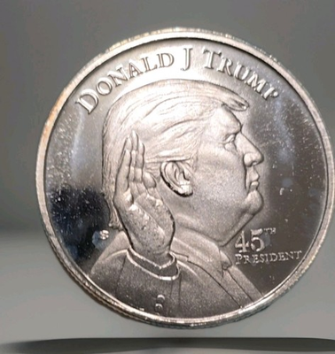 #ad #ad Donald Trump 45th President 1 oz .999 Fine Silver Round – White House $109.99