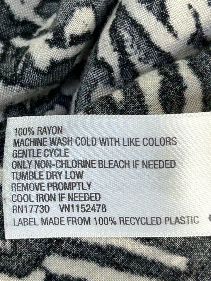 Vestido para mujer Mossimo negro beige manga corta, talla mediana. 1T Foto 4 de 4