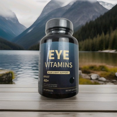 Eye Vitamins Blue Light Support Adult 40+, 60 Capsules Lutein & Bilberry