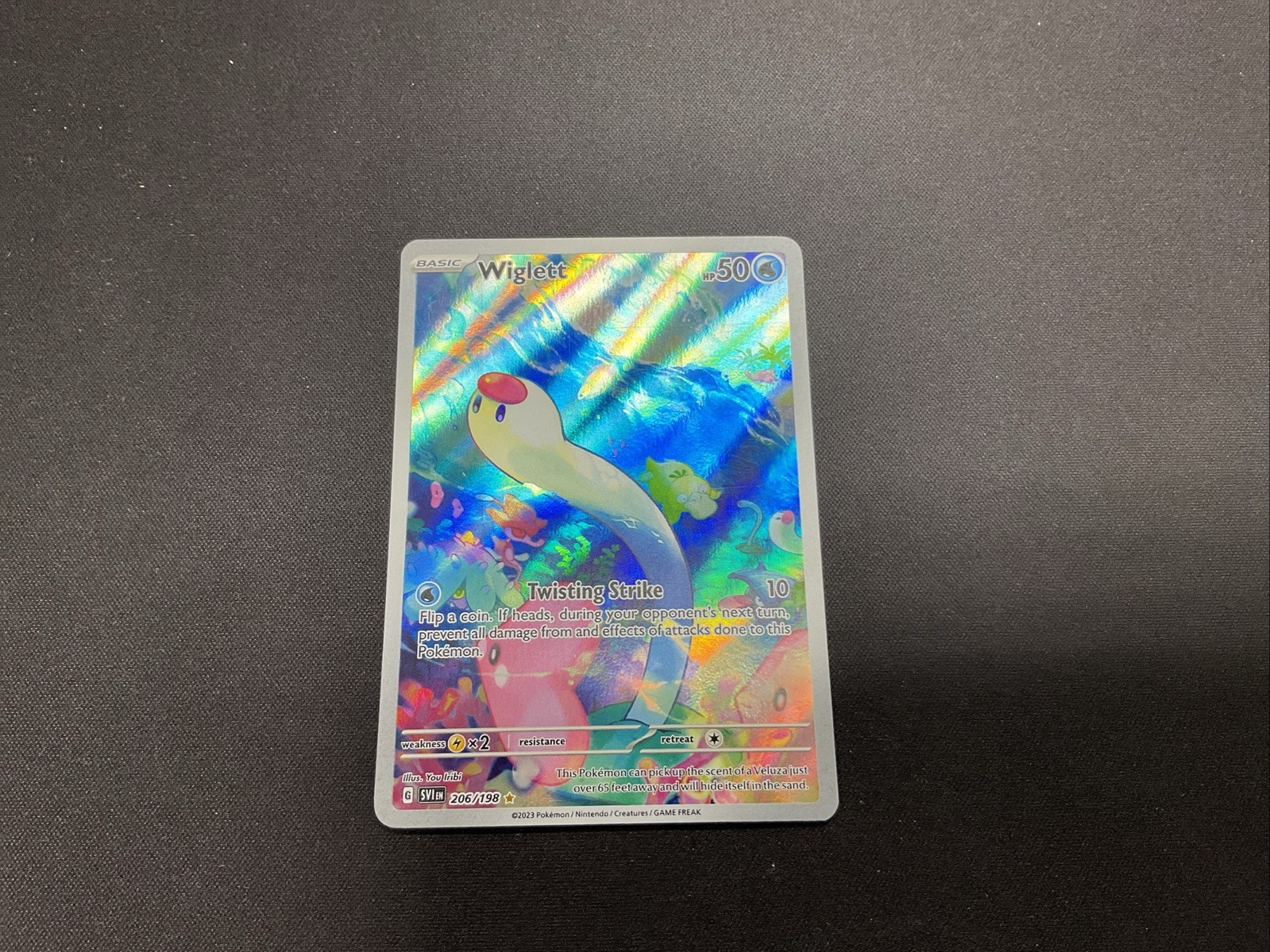 Pokemon TCG Wiglett 206/198 SV01 Scarlet & Violet Illustration Rare Holo Eng