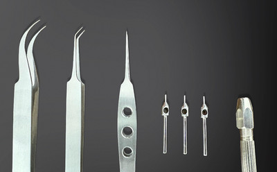 7 PCS Hair Transplant FUE Punch Kit Punch Sizes 0.8,0.9,1.0mm and Handle forceps