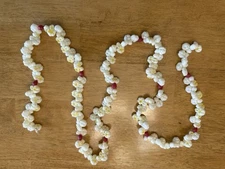 Vintage Blow Mold Butter Popcorn String Garland Holiday Decor Christmas 64”