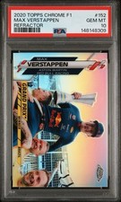 2020 Topps Chrome Formula 1 F1 Refractor MAX VERSTAPPEN PSA 10 Gem Mint #152