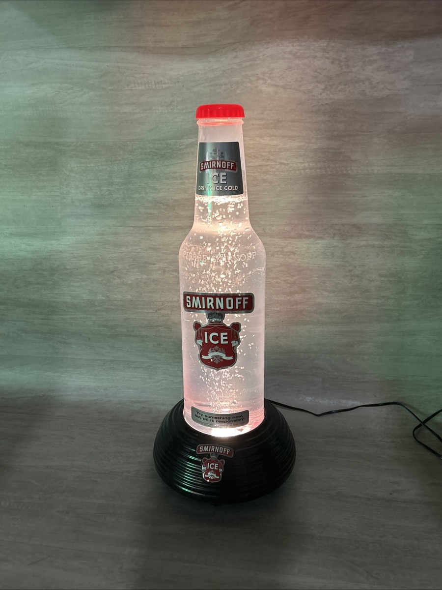 SMIRNOFF ディスプレイスタンド 約30cm Smirnoff Ice Light Up Bottle Fish Tank Sign Display WORKING HAS