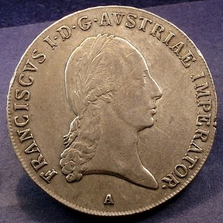 ÖSTERREICH KAISERREICH FRANCISCUS I TALER 1819 A SILBER