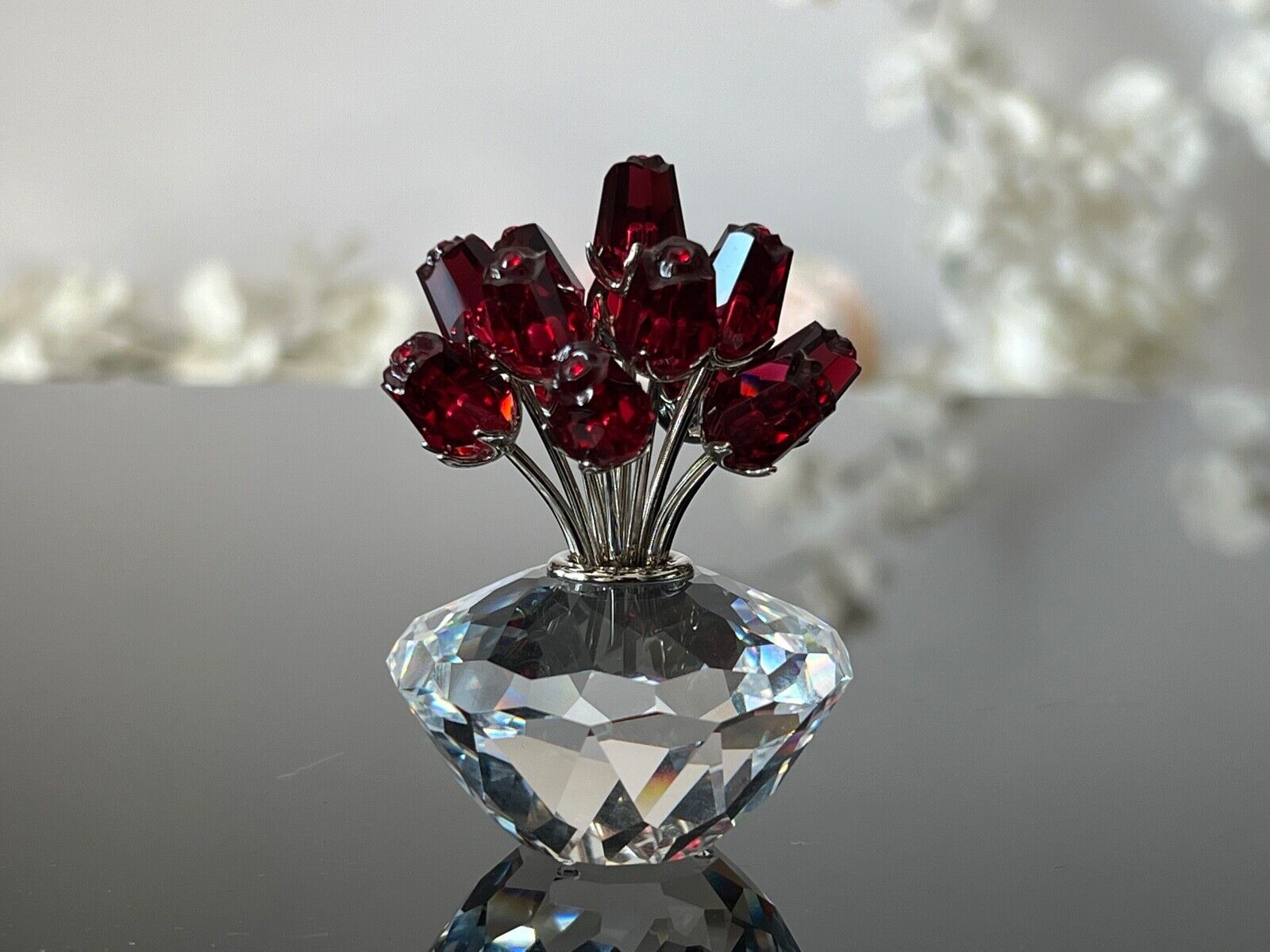 Swarovski The Vase Of Roses Crystal Figurine 283394