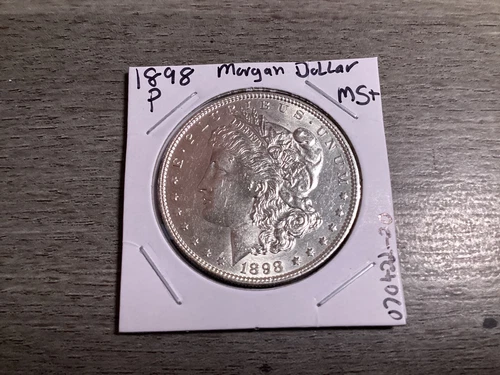 1898 Morgan 90% Silver Dollar in Brilliant Uncirculated Condition 070422 20qe