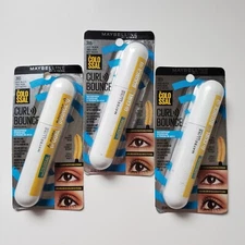 3 Maybelline Colossal Curl Bounce Washable Mascara 365 Very Black Waterproof Lot