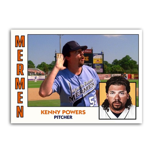 Kenny Powers Novelty Baseball Trading Card Replica Mermen Eastbound 