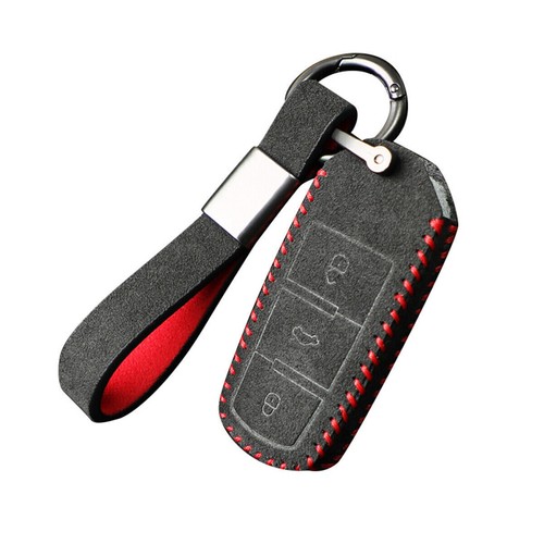 Full Suede Covered Key Fob Remote Protector Holder Cover Case For Volkswagen G - Picture 8 of 9