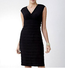 American Living Ralph Lauren Dress 12 Black Stretch Party Wedding Cruise NEW