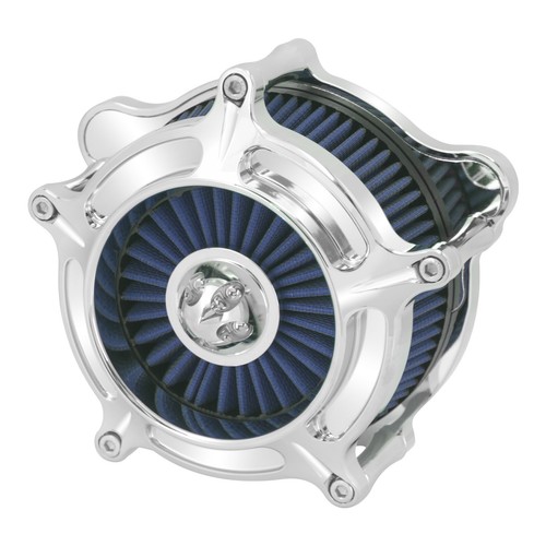 Limpiador de filtro de aire cromado admisión azul apto para Harley Sportster XL 883 1200 04-22 - Imagen 9 de 15