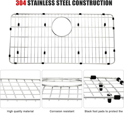 LKOBG2915SS Kitchen sink grate 27.5" x 13.5" x 1.25" Stainless steel sink protec - Picture 3 of 7