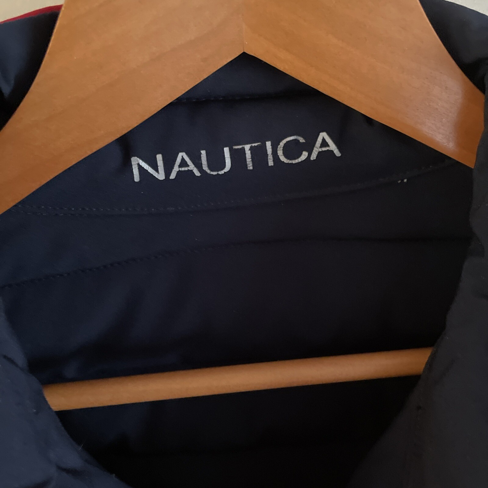 Nautica Men's Stretch Reversible Puffer Jacket Red/Navy NWOT Size L image 4