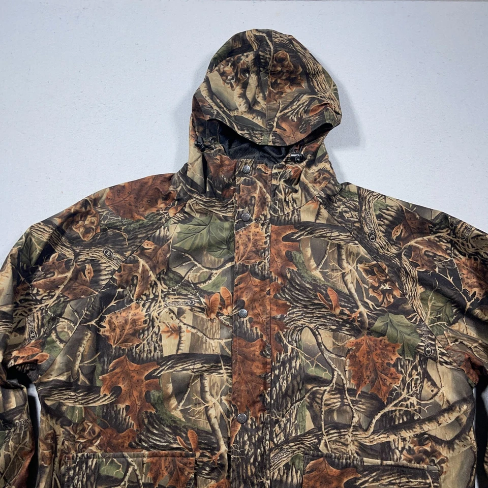 Chaqueta de Caza AGO All Game Outfitters Para Hombre Talla XL Camuflada Con Capucha Cremallera Completa Mossy Foto 3 de 4
